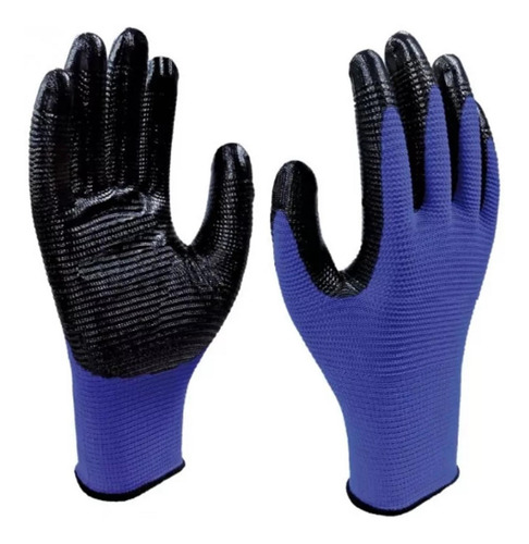 Luva Nitrilica Nyn (1006n) Azul Com Preto Ca:41.076