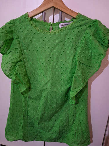 Blusa De Broderi Casual Entallada Importada Brasil