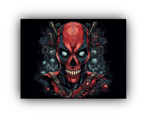 Arte De Pared Espectaculares Dead Pool Simple 50x40cm