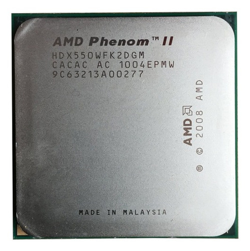 Procesador AMD Phenom II X2 550 (rev. C3) HDX550WFK2DGM  de 2 núcleos y  3.1GHz de frecuencia