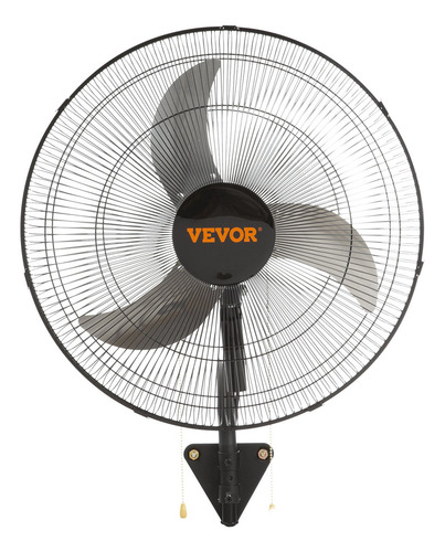 Vevor Ventilador De Pared 3 Velocidades 20 PuLG Color Negro Diámetro 49 Cm Material De Las Aspas Metal