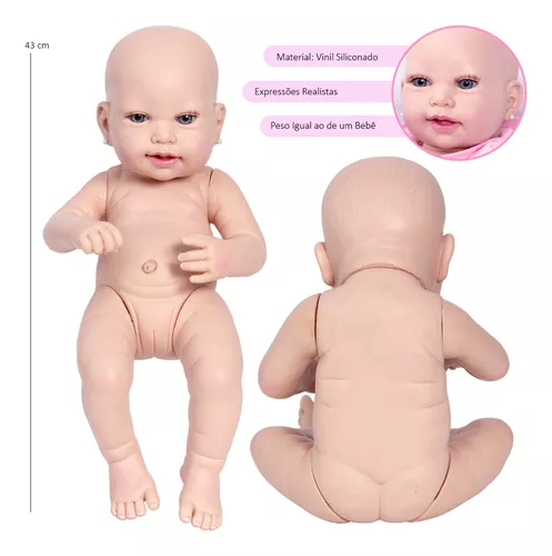 Bebê Reborn Menina Corpo De Silicone Com Enxoval