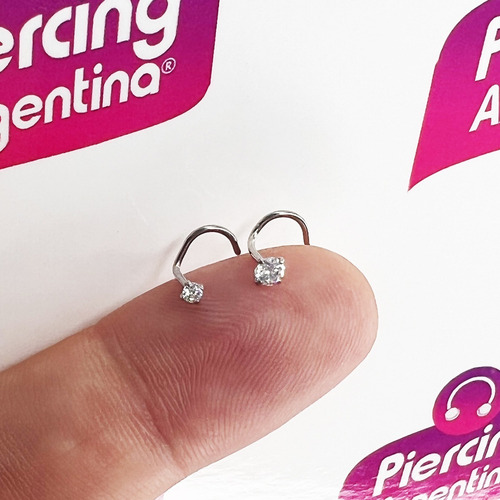 Imagen 2 de 4 de Piercing Nariz 2 Y 3mm Zirconia Piercing Argentina ®