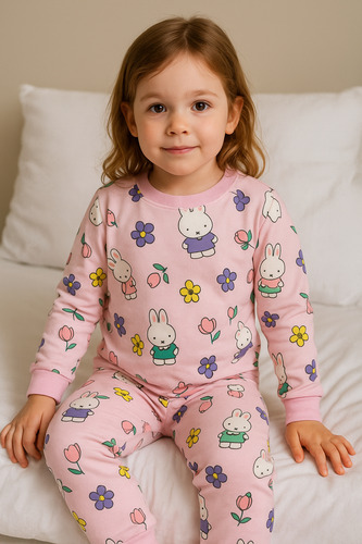 Pijama Invierno Infantil Niño Niña Estampado Térmico Frizado