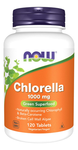 Chlorella 1000 Mg 120 Tabletas Now