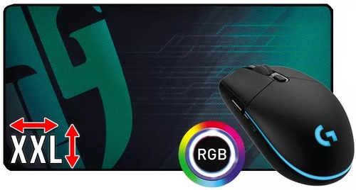 Combo Mouse Logitech Pro Rgb + Pad Xxl Gamerstorm Extended