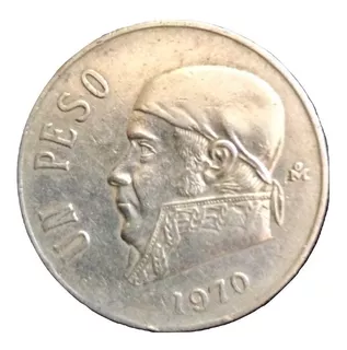 Moneda 1 Peso Morelos Grande Mexico 1971 Usado (ver Fotos)