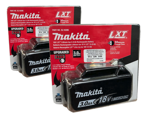 2 Baterias Makita De Carga Rapida 3 Ah 18 V Lithium Ion