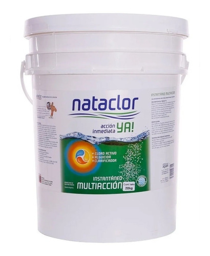 Imagen 3 de 7 de Cloro Instantáneo Multiacción X 20 Kilos Nataclor Rinde + Mm