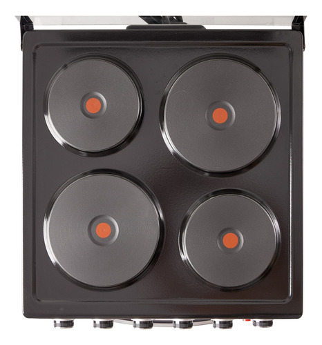 Cocina Electrica Kanji Acero Inoxidable 50cm Luz Horno Grill Tapa De Vidrio Kjh-ekx001v