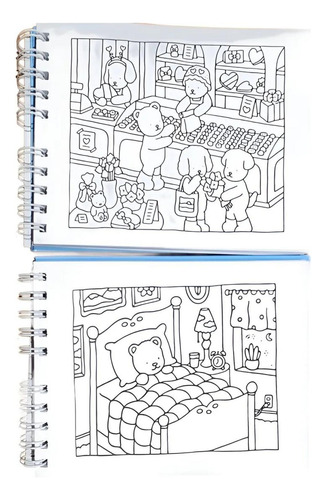 Kit 2 Livros De Colorir Bobbie Goods Caderno Azul Rosa Capa