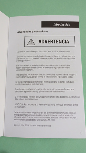 Manual Transmisiones De Alto Rendimiento Fuller De Eaton (Usado)