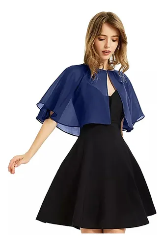 Para Capa Elegante Fiesta Chalina Trasparente Vestido Con
