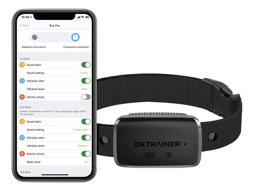 Dr.trainer B1spro - Collar De Corteza Con Aplicacin Y Contro