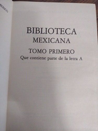 Biblioteca Mexicana Juan José De Eguiara Y Guren Tomó 1