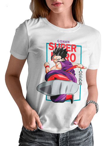 Blusa / Playera Gohan Dragon Ball Super Hero Para Mujer #9
