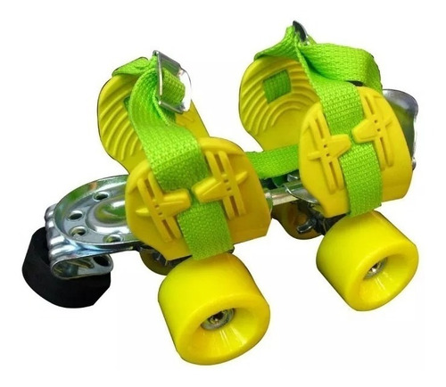 Imagen 2 de 6 de Nuevo Patin Patines 4 Ruedas Verde Amarillo Leccese 27-41 Ro