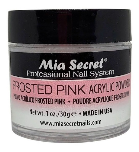 Polimero Frosted Pink Mia Secret 30g Acrilicas Estylosas