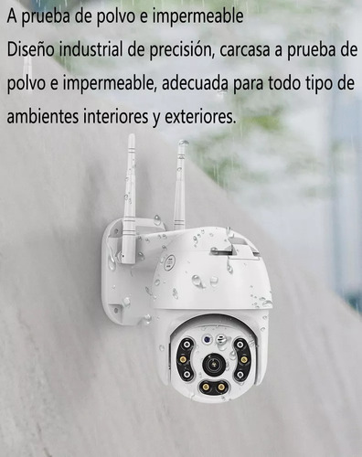 Camara De Seguridad Wifi Ip 360° Robotizada Para Exteriores
