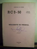 Comprar Adp Reglamento De Personal \u002F Ejercito Argentino 1965 Bs As