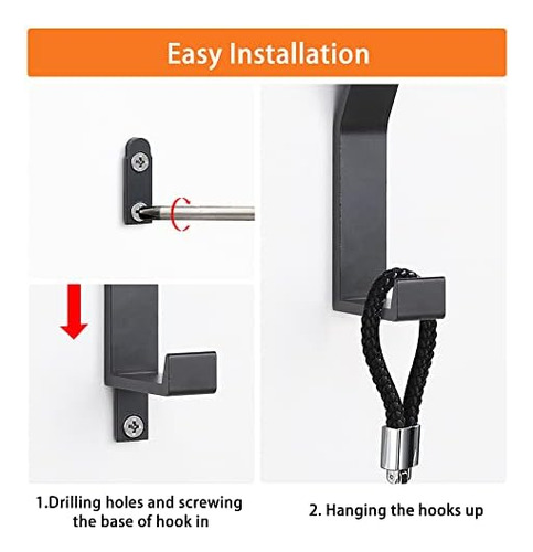 Kyoeon Ganchos Para Perchero Montados En La Pared, 4 Paquete