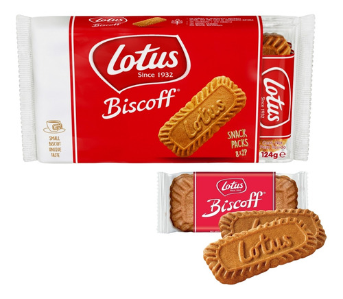 16 Biscoitos - Biscoito Bolacha Belga - Lotus Biscoff.