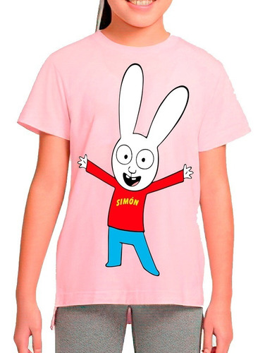 Polera 100% Algodón El Conejo Simón De Netflix Exclusividad