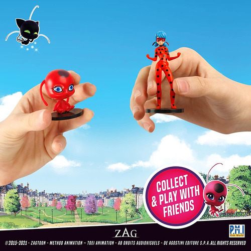 Miraculous Toppers Ladybug 12 unidades Nooroo Hawk Moth