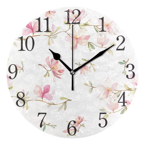 Suabo Reloj Pared Diseño Numero Arabigo Flor Para Dia Madre