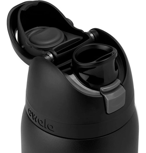 Botella térmica Owala Freesip de acero inoxidable, 40 oz/1.180 ml, color negro