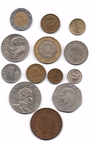 Mexico Lote 13 Monedas Diferentes Antiguas