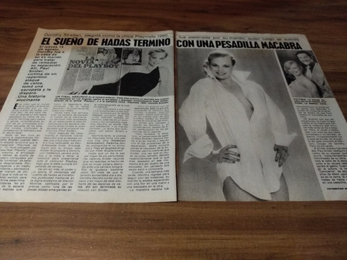 (o054) Dorothy Stratten * Clippings Revista 2 Pgs * 1980