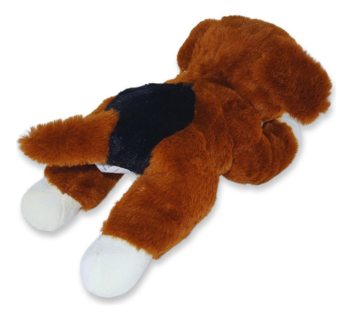 Cachorro De Pelúcia Deitado Para Abraçar Confortável Kai Marrom/caramelo