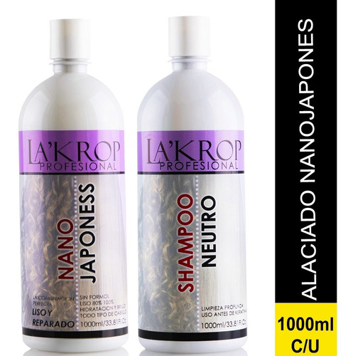 Alaciado Nanojapones Kit Incluye Shampoo Antiresiduos