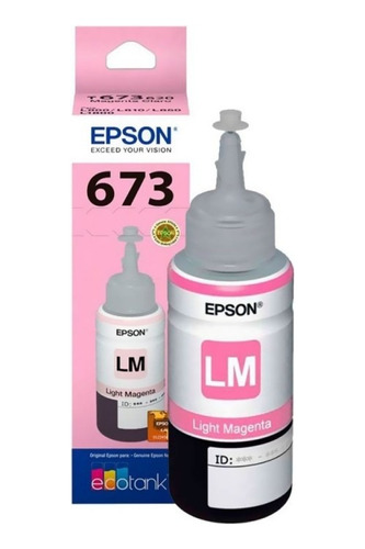 Botella De Tinta Epson 673 Magenta Claro Original