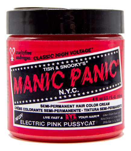 Electric Pink Pussycat Tinte Rosa Manic Panic 4oz Suavecita