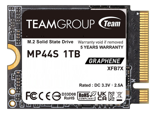 Ssd Nvme M.2 2230 1tb Teamgroup Mp44s 5000/3500mb/s P4.0/3.0