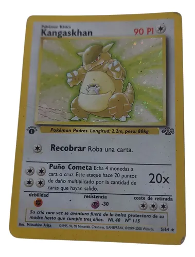 comprar Cartas Pokemon Kangaskhan 5\u002F64 Holo En Español 1era Edición Kangaskhan Español