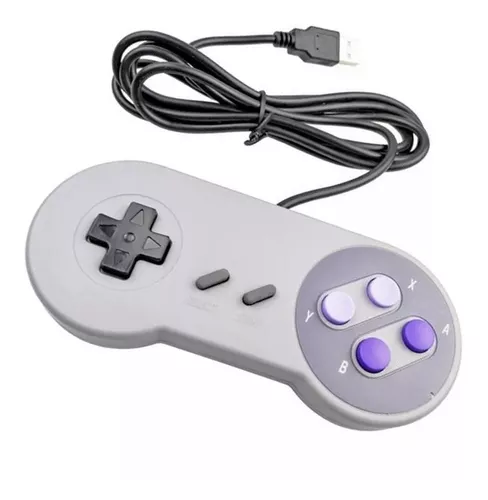 Controle Usb Super Nintendo Snes Para Computador Pc Mac Emulador