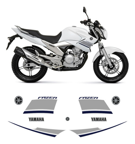 Kit Adesivo Completo Yamaha Fazer 250 Ys 2014 Emblemas 