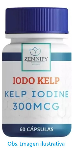 Algas Kelp Zennify Fuente Yodo 60 Capsulas 300 Mcg Iodine