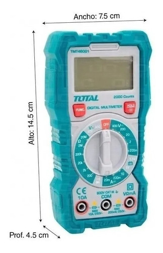 Tester Multímetro Digital 600v Total Tmt46001