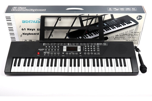Teclado musical BdMusic 611 BD-611 61 teclas negro