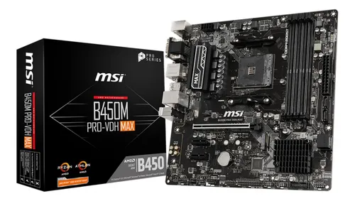 comprar Placa Mãe Msi B450m Pro Vdh Max Oc Ddr4 Socket Am4 Chipset
