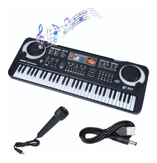 componente rojo prioridad Piano Digital 61 Teclado Musical Económico Para Niños Teclad | Meses sin  intereses