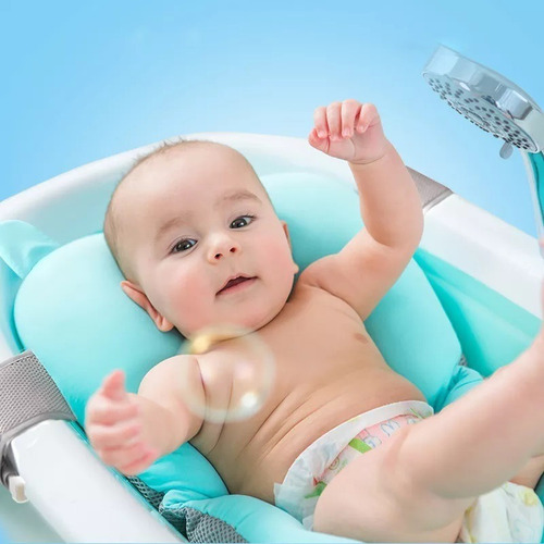 Bañera Tina Para Bebe Plegable + Cojin Marca Induhogar