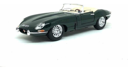 Miniatura De Carro Jaguar E Cabriolet 1961 Verde 1:18 Burago