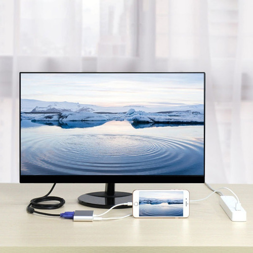 Convertidor Para Lightning A Hdmi Vga Cable Adaptador De Aud