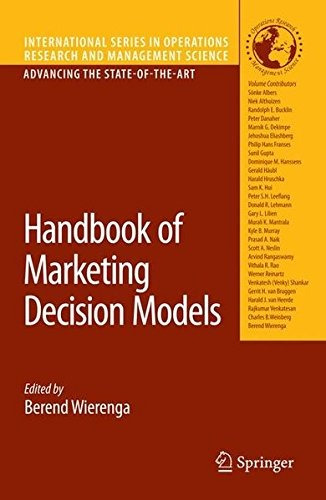 Handbook Of Marketing Decision Models (international Series 