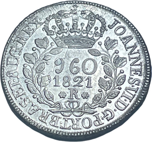 Moeda Prata 960 Réis 1821 Rio V. Xe-4b México 1813 J. J.